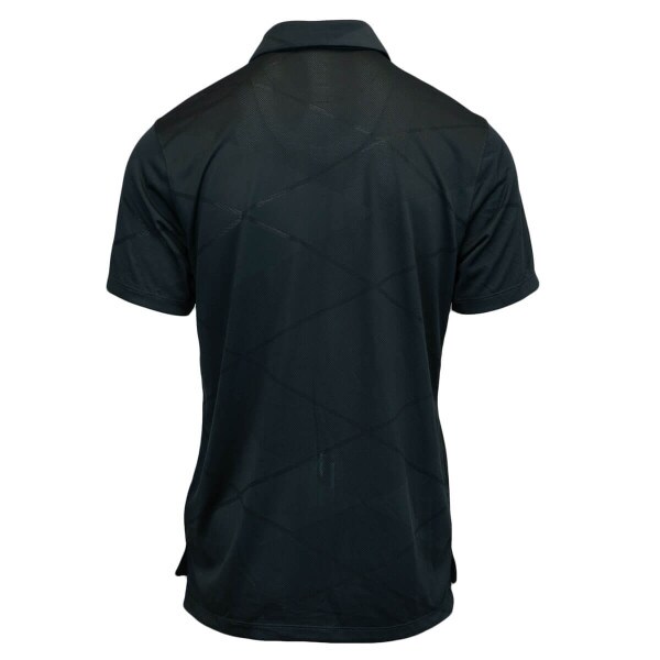 Charcoal Geometric U-State Breathable Men's Polo